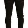 Dolce &amp; Gabbana – Braune Skinny-Jeans im Used-Look in Slim Fit