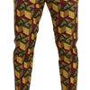 Dolce & Gabbana Multicolor Logo Mania Cotton Tapered Trouser Pants