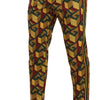 Dolce & Gabbana Multicolor Logo Mania Cotton Tapered Trouser Pants