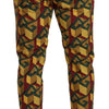 Dolce & Gabbana Multicolor Logo Mania Cotton Tapered Trouser Pants