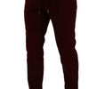 Dolce & Gabbana Bordeaux Velvet Mens Formal Trouser Dress Pants