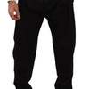 Dolce & Gabbana Black Cotton High Waist Men Trouser Dress Pants