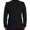 Dolce & Gabbana Dark Blue Single Breasted Coat MARTINI Blazer