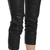 John Galliano Black Washed Mid Waist Slim Leg Cropped Denim Pants