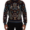 Dolce & Gabbana Bordeaux Cashmere DG Crown Embroidered Sweater