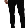 Dolce & Gabbana Black Viscose Skinny Cargo Trouser Pants