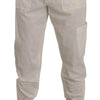 Dolce &amp; Gabbana – Cargohose aus Baumwollcord in Off-White