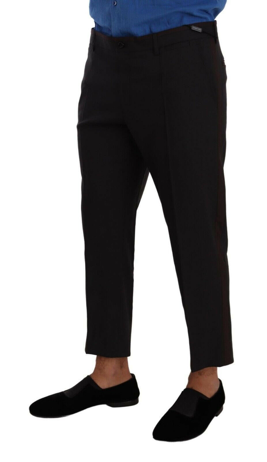 Pantalon court élégant en laine stretch Dolce &amp; Gabbana