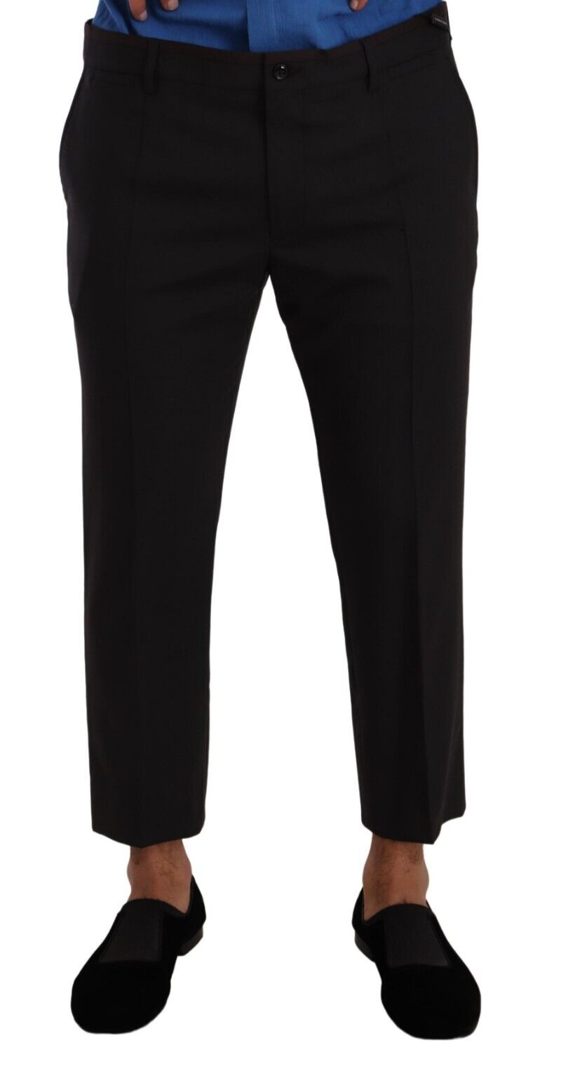 Pantalon court élégant en laine stretch Dolce &amp; Gabbana