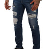 Dolce &amp; Gabbana Slim Fit Jeans aus Baumwollstretch in Blauwaschung