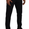 Dolce & Gabbana Blue Cotton Stretch Jogging Trouser Pants