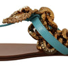 Dolce & Gabbana Blue Leather Devotion Flats Sandals