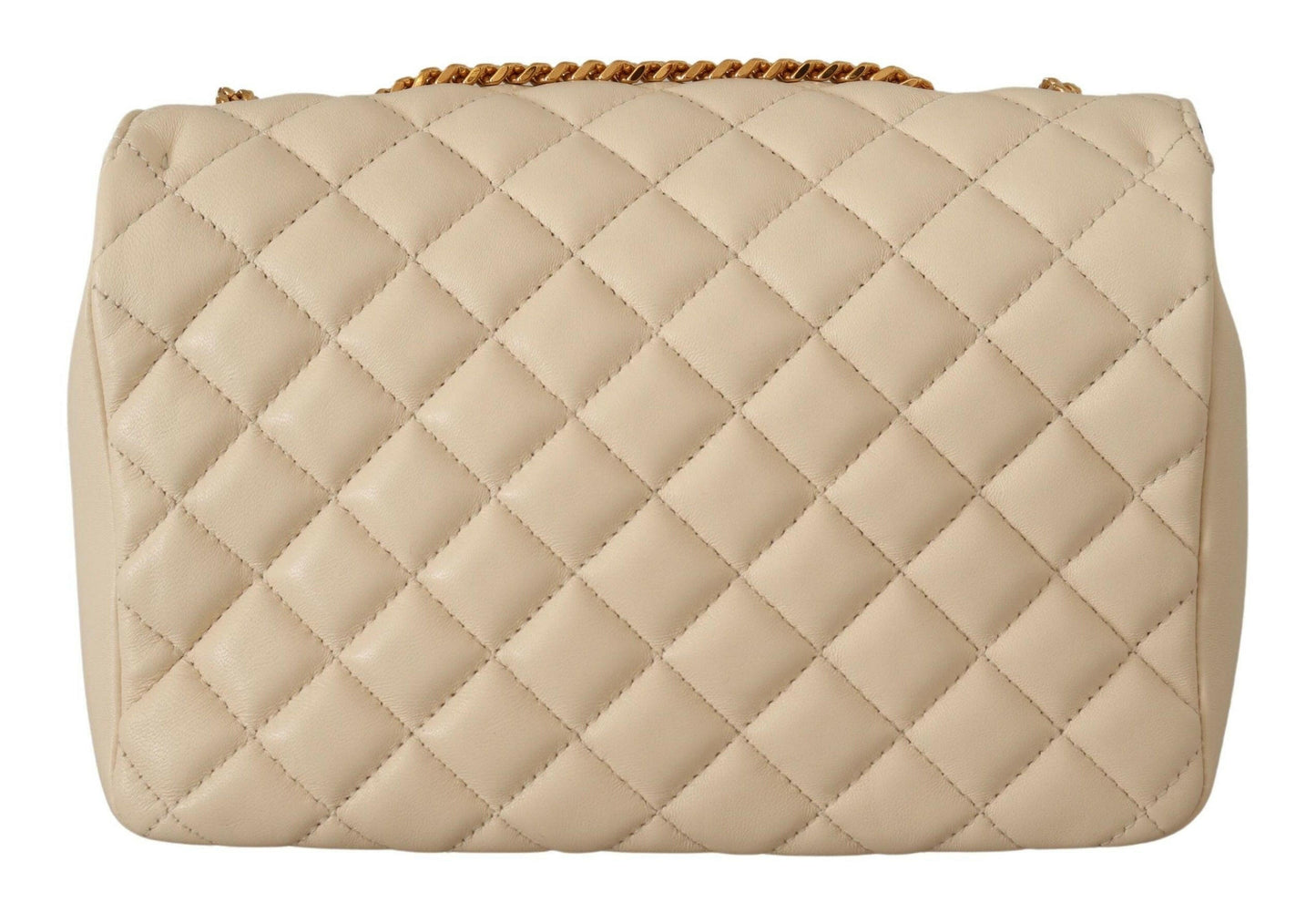 Versace Medusa Schultertasche aus weißem Nappaleder