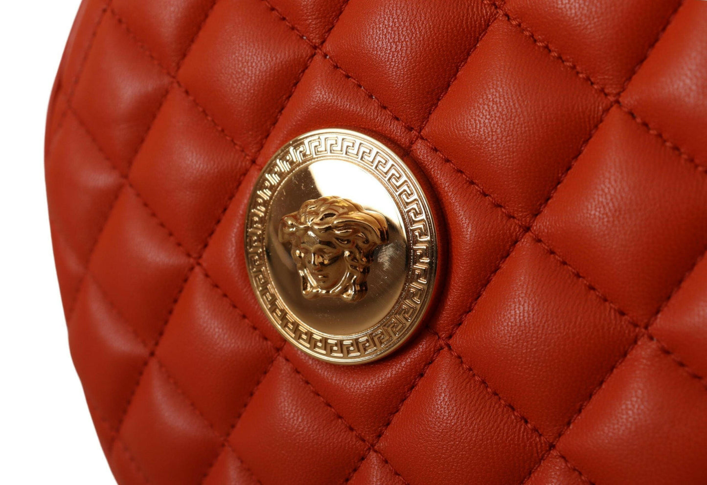 Sac bandoulière rond élégant en cuir nappa Versace