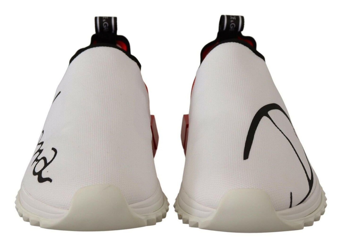 Dolce &amp; Gabbana Weiß-Rote Sorrento Sandalen Sneakers