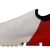 Dolce &amp; Gabbana Weiß-Rote Sorrento Sandalen Sneakers