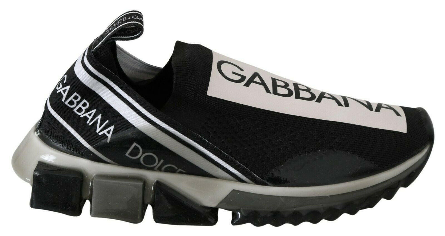 Dolce &amp; Gabbana Schwarz-Weiß SORRENTO Sport Stretch Sneakers