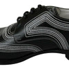 Dolce & Gabbana Black Leather Derby Formal White Lace Shoes