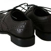 Dolce & Gabbana Brown Leather Wingtip Derby Formal Shoes