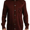 Dolce & Gabbana Bordeaux Silk Pajama Casual Shirt