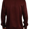 Dolce & Gabbana Bordeaux Silk Pajama Casual Shirt