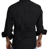 Dolce & Gabbana Black Cotton Formal Dress Men Top Shirt