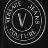 Versace Jeans Kapuzenpullover aus schwarzer Baumwolle mit Logodetails