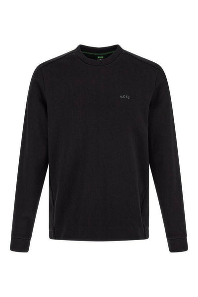 Hugo Boss Black Cotton Logo Details Sweatshirt
