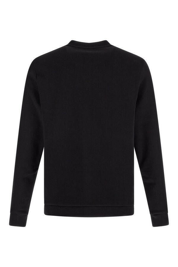 Hugo Boss Sweatshirt aus schwarzer Baumwolle mit Logodetails