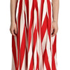 Dolce & Gabbana White Red Stretch Shift A-line Gown Dress