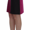 Exte Pink Black Above Knees Cotton Stretch Skirt