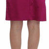 Exte Pink Black Above Knees Cotton Stretch Skirt