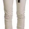 Karl Lagerfeld White Mid Waist Cotton Denim Slim Fit Jeans