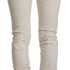 Karl Lagerfeld White Mid Waist Cotton Denim Slim Fit Jeans
