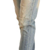 Acht Light Blue Washed Cotton Low Waist Skinny Denim Jeans