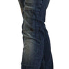 Acht Blue Washed Low Waist Folded Hem Slim Fit Jeans