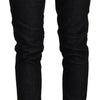 Acht Black Cotton Low Waist Slim Fit Denim Jeans