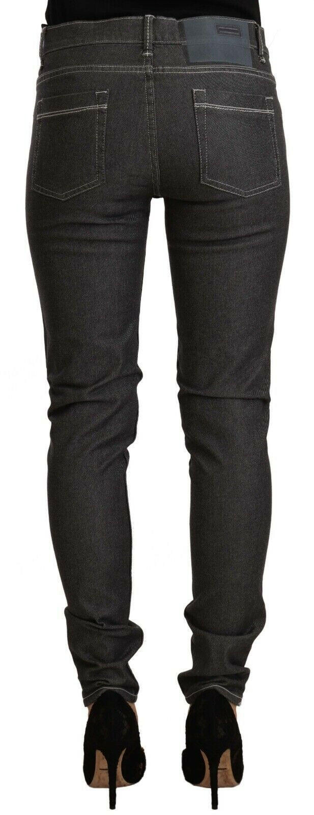 Acht – Schwarze Skinny-Jeans mit niedriger Taille und schmaler Passform