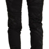 Just Cavalli Black Mid Waist Embellished Skinny Jeans