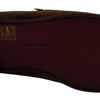 Dolce &amp; Gabbana Schuhe Kleid Loafers Braun Leder Slip Schuhe