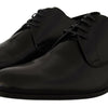 Chaussures Derby élégantes en cuir noir Dolce &amp; Gabbana