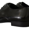 Chaussures Derby élégantes en cuir noir Dolce &amp; Gabbana