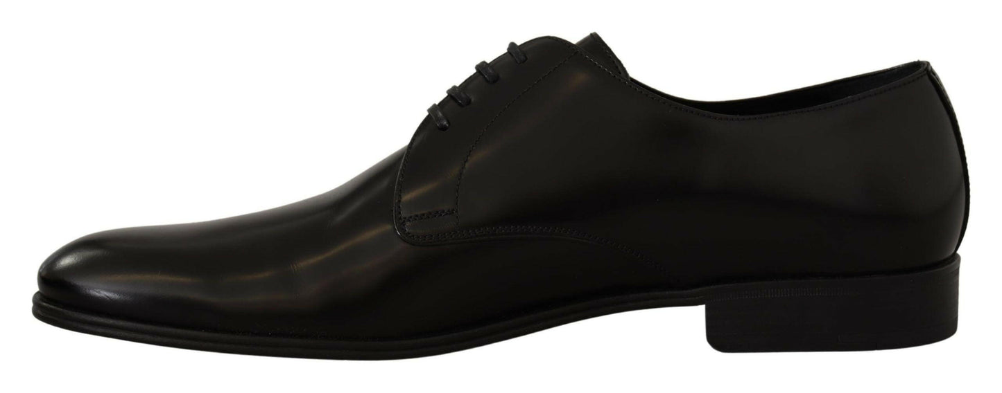 Chaussures Derby élégantes en cuir noir Dolce &amp; Gabbana