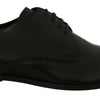 Chaussures Derby élégantes en cuir noir Dolce &amp; Gabbana