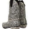 Dolce &amp; Gabbana Cowgirl-Stiefel aus schwarzem Wildleder mit Strass-Kristallen