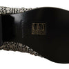 Dolce &amp; Gabbana Cowgirl-Stiefel aus schwarzem Wildleder mit Strass-Kristallen