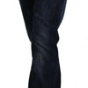 GF Ferre Dark Blue Washed Mid Waist Cotton Denim Straight Jeans