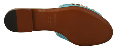 Sandales en cuir exotique ornées de cristaux Dolce &amp; Gabbana