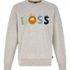 Hugo Boss Grey Cotton Logo Details Sweatshirt