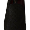 Dolce & Gabbana Black Floral Brocade Slippers Loafers Shoes